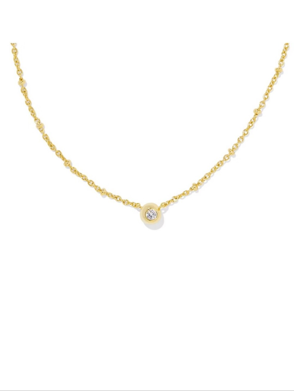 New!Kendra Scott Mady Gold Single Bead Choker Pendant Necklace Y2k Coastal Beach - Picture 2 of 4